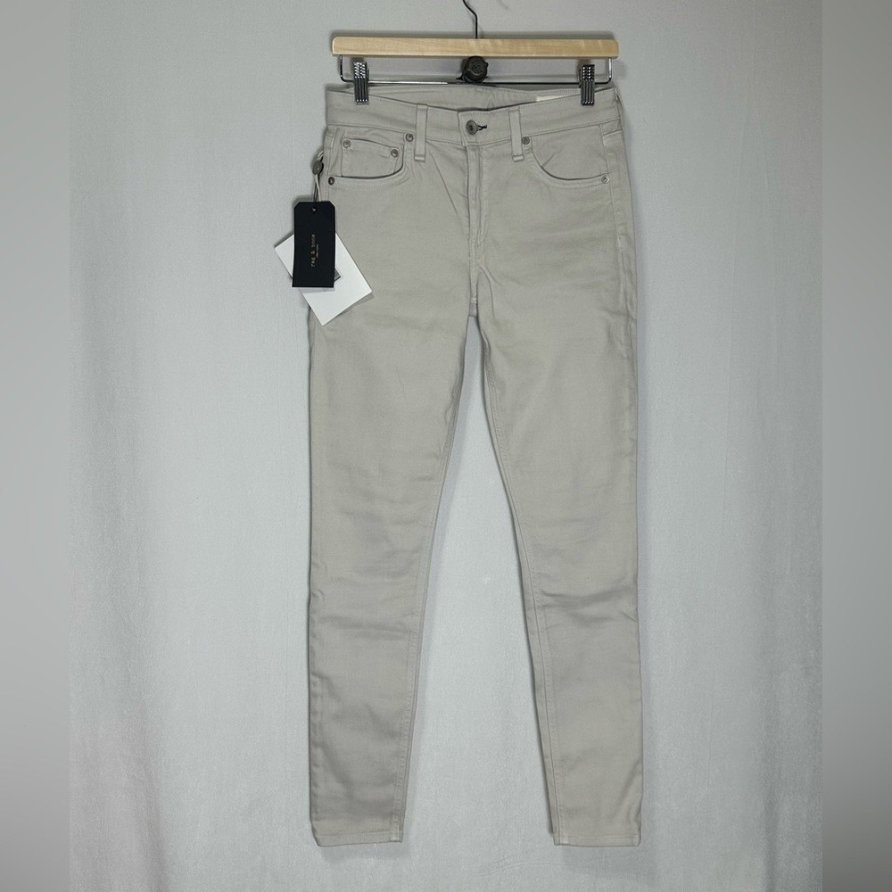 NWT Rag & Bone Cate Mid-Rise Skinny Jeans Light Grey WDD21F2650LCPF Size 27 NEW